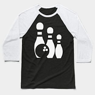 Bowling Icon Baseball T-Shirt